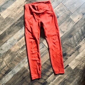 Vibrant Orange Lululemon Everlux HR tight